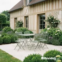 Table de jardin pliante 6 personnes FERMOB Bistro 117 x 77 cm - Cactus - 3