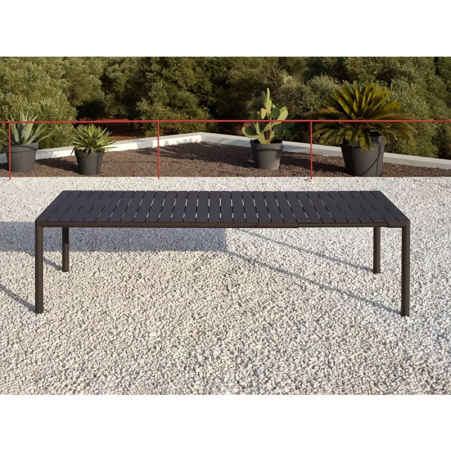 Table de jardin avec rallonge NARDI Tevere 210 / 275 x 100 cm – Anthracite - 6