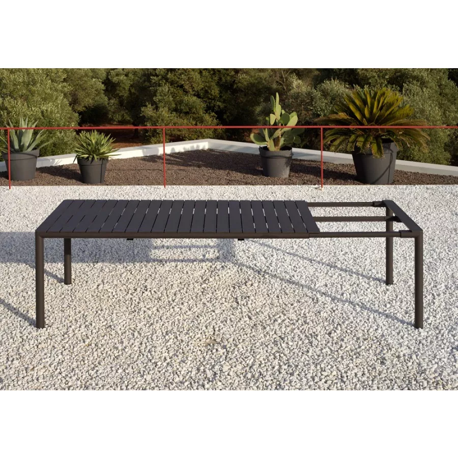 Table de jardin avec rallonge NARDI Tevere 210 / 275 x 100 cm – Anthracite - 7